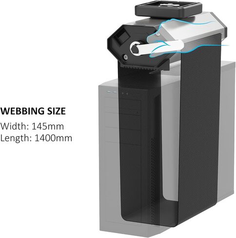 Adjustable Under Desk PC Mount with 360 Degree Swivel , Supports up to 44 lbs Weight Capacity, PC Holder Under Desk Mount, Computer Case CPU Holder with Easy Adjustable Feature in Saudi Arabia
