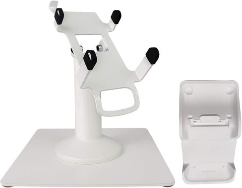 حامل طرفي DCCSstands دوار وإمالة Pax A920 / A920 Pro، مسمار لاصق ولاصق (أبيض) in Kuwait