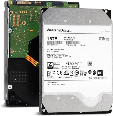 ويسترن ديجيتال DC HC550 18 تيرابايت SATA 6 جيجابايت/ثانية 7200 دورة في الدقيقة 3.5 بوصة محرك الأقراص الصلبة للمؤسسات - WUH721818ALE604 (0F38453) (متجدد) in Saudi Arabia