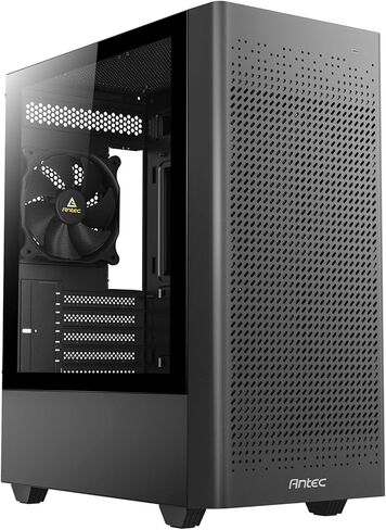 حافظة ألعاب Antec Dark Phantom Series DP31 Mini-Tower M-ATX، مداخل هواء على شكل مخلب، شريط ARGB، لوحة جانبية من الزجاج المقوى المغناطيسي، أسود، 0-761345-80038-9 in Kuwait