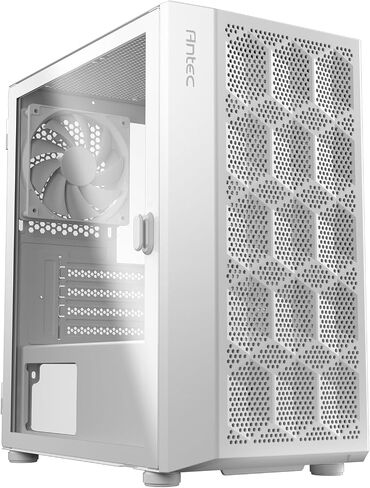 حافظة ألعاب Antec Dark Phantom Series DP31 Mini-Tower M-ATX، مداخل هواء على شكل مخلب، شريط ARGB، لوحة جانبية من الزجاج المقوى المغناطيسي، أسود، 0-761345-80038-9 in Kuwait