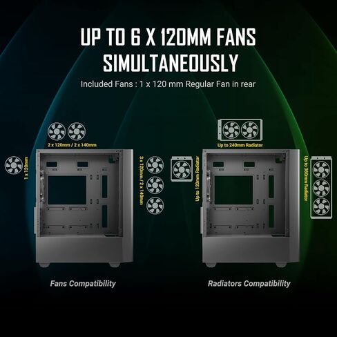 حافظة ألعاب Antec Dark Phantom Series DP31 Mini-Tower M-ATX، مداخل هواء على شكل مخلب، شريط ARGB، لوحة جانبية من الزجاج المقوى المغناطيسي، أسود، 0-761345-80038-9 in Kuwait