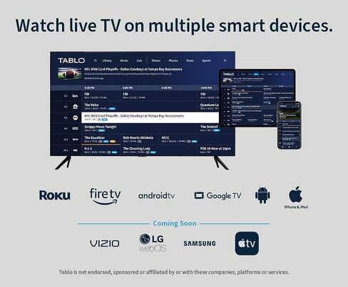Tablo 4th Gen 4-Tuner Over-The-Air (OTA) DVR - شاهد وإيقاف مؤقتًا وسجل البث التلفزيوني المباشر والأخبار والرياضة والأفلام في جميع أنحاء منزلك عبر شبكة Wi-Fi - أزواج مع أي هوائي تلفزيون - تسجيل لأكثر من 50 ساعة - لا الاشتراكات in Saudi Arabia