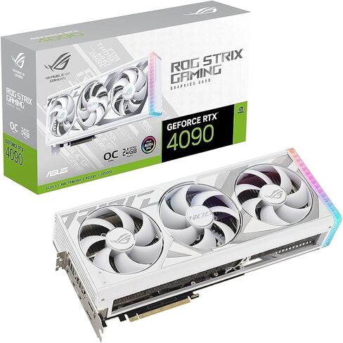 بطاقة رسومات الألعاب ASUS ROG Strix GeForce RTX™ 4090 White OC Edition (PCIe 4.0، 24 جيجابايت GDDR6X، HDMI 2.1a، DisplayPort 1.4a) in Saudi Arabia