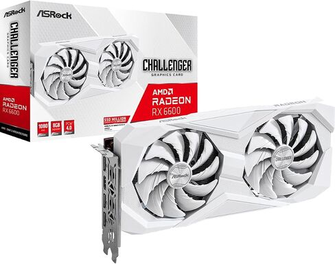 ASRock AMD Radeon RX 6400 Challenger ITX 4GB GDDR6 0dB تبريد صامت 16 جيجابت في الثانية بطاقة رسومات 8K 64bit 7680 x 4320 HDMI DisplayPort PCI Express 4.0 in Kuwait