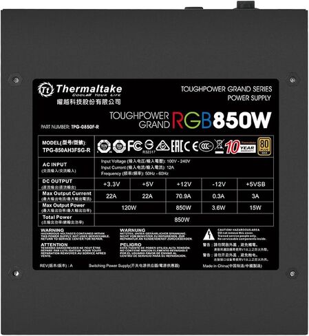 Thermaltake Toughpower SFX (ATX 3.0 Standard) 750W Full Modular 80Plus Gold Power Supply; PS-STP-0750FNFAGU-1 in Saudi Arabia