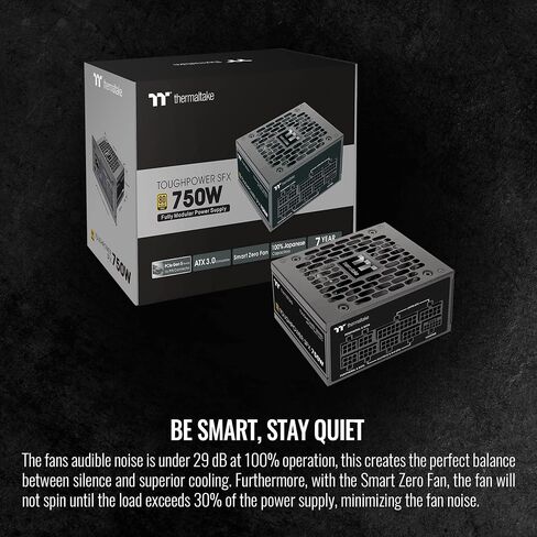 Thermaltake Toughpower SFX (ATX 3.0 Standard) 750W Full Modular 80Plus Gold Power Supply; PS-STP-0750FNFAGU-1 in Saudi Arabia
