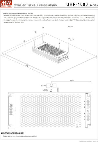 UHP 1000W 24V نوع نحيف مع PFC Switch Supply Meanwell in Kuwait