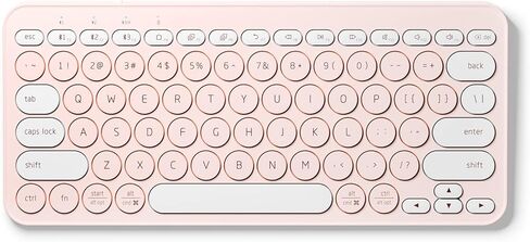 LTC MK791 Multi-Device Bluetooth Keyboard, Rechargeable Compact Slim Wireless Keyboards, for iPad Tablet Smartphone PC Laptop MacBook,Low-Profile 79 Keys, Pink in Kuwait