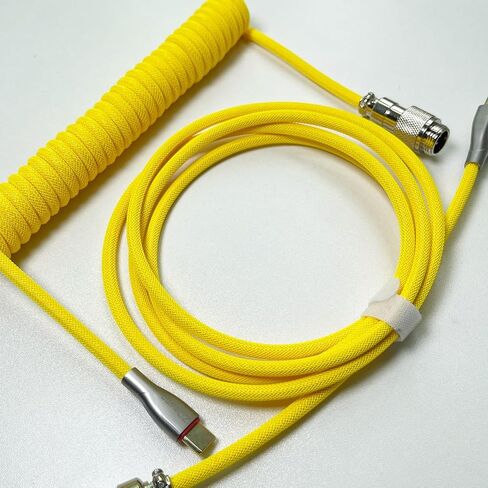 كابلات لوحة مفاتيح مضفرة بطول 1.5 متر ملفوفة من النوع C إلى USB A مع موصل Aviator قابل للفصل. للوحة مفاتيح الألعاب/الكمبيوتر اللوحي (أرجواني) in Kuwait