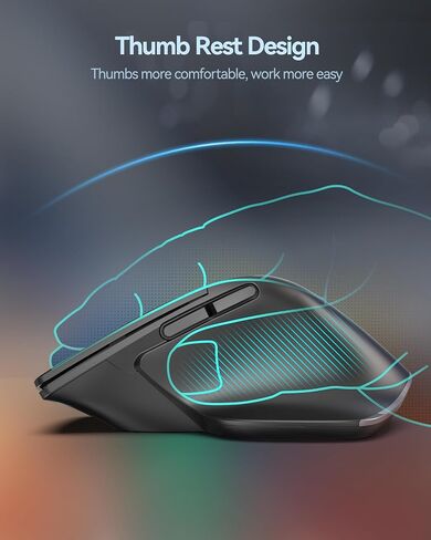 Full Size Wireless Mouse, Computer Mouse for Large Sized Hands, Wireless Mouse with USB, Ergonomic Mouse for PC, Desktop, Laptop, Mac, Chromebook, Windows in Saudi Arabia