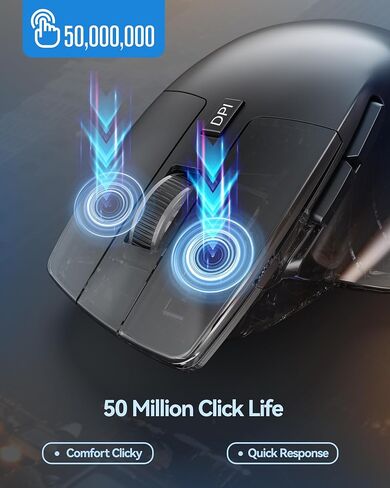 Full Size Wireless Mouse, Computer Mouse for Large Sized Hands, Wireless Mouse with USB, Ergonomic Mouse for PC, Desktop, Laptop, Mac, Chromebook, Windows in Saudi Arabia
