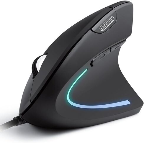 Wired Vertical Mouse, USB Ergonomic Mouse with 4 Adjustable DPI, 6 Buttons 1.5M Cable Computer Mouse for Laptop, Desktop, PC(Black) in Kuwait