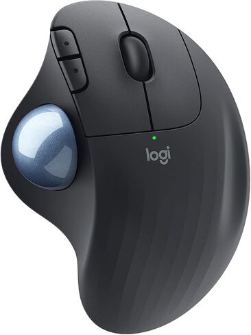 Logitech Ergo M575 Wireless Trackball Mouse, Easy Thumb Control, Precision and Smooth Tracking, Ergonomic Comfort Design, Windows/Mac, Bluetooth, USB - Graphite (Renewed) in Saudi Arabia