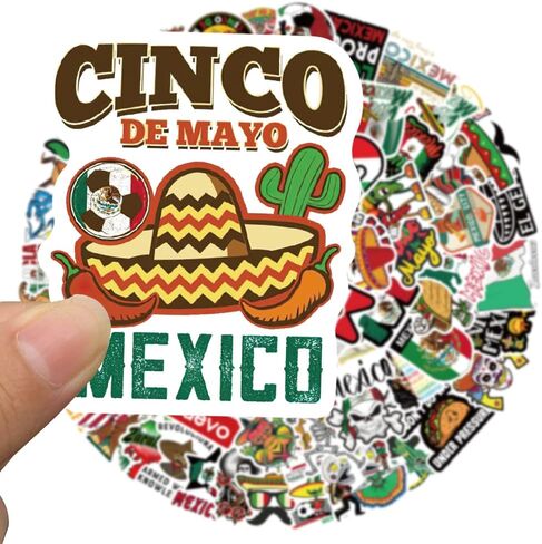 100pcs Mexican Stickers for Water Bottles Laptop Helmet Bumper Skateboard Phone Computer,Vinyl Proud to Be Mexican Decals for Adult Workers Construction Electrician,Waterproof in Kuwait