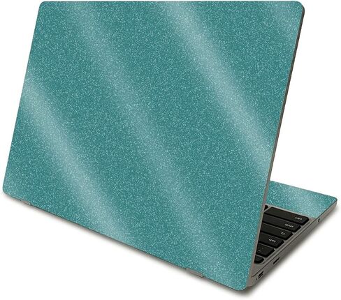 MightySkins Glossy Glitter Skin Compatible with Samsung Chromebook 4 (2021) 11.6" - Solid Baby Blue | Protective, Durable High-Gloss Glitter Finish | Easy to Apply and Change Styles | Made in The USA in Kuwait