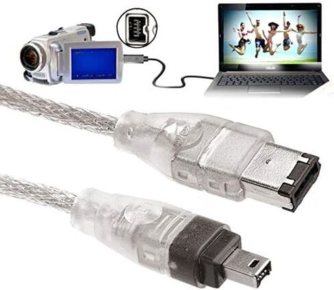 cablecc USB Male to Firewire IEEE 1394 4 Pin Male iLink Adapter Cord Cable for Sony DCR-TRV75E DV Adapter in Saudi Arabia