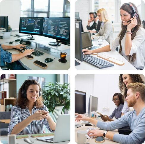 مسند معصم وردي من Ospelelf للماوس ولوحة المفاتيح، مسند معصم خشبي مريح للوحة المفاتيح ومضاد للانزلاق in Kuwait