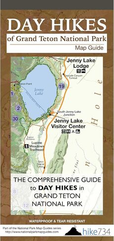 Day Hikes of Grand Teton National Park Map Guide in Saudi Arabia