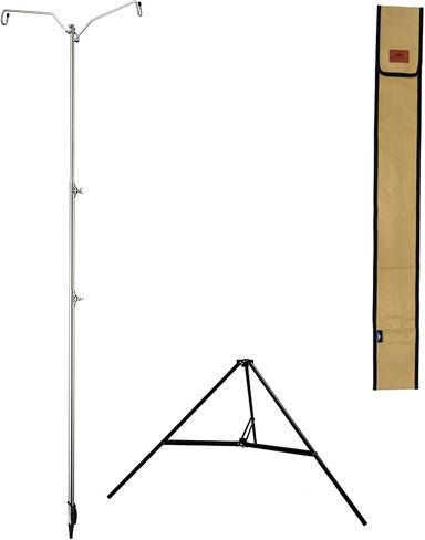 camping moon CAMPINGMOON Heavy Duty Stainless Steel Lantern Pile Driver Height Adjustable with Tripod Stand and Storage Bag D-240, D-243 in Saudi Arabia