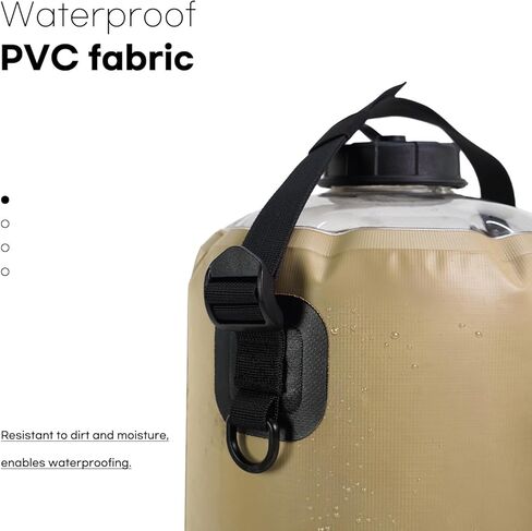 حقيبة استحمام محمولة سعة 20 لتر/5.28 جالون للتخييم، دش الشاطئ مع مضخة قدم، عرض درجة الحرارة، حزام قابل للفصل - مثالية للتخييم والشاطئ والسفر والأنشطة الخارجية in Kuwait