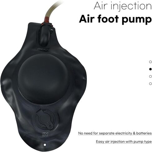 حقيبة استحمام محمولة سعة 20 لتر/5.28 جالون للتخييم، دش الشاطئ مع مضخة قدم، عرض درجة الحرارة، حزام قابل للفصل - مثالية للتخييم والشاطئ والسفر والأنشطة الخارجية in Kuwait