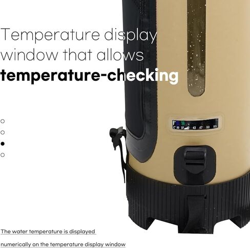 حقيبة استحمام محمولة سعة 20 لتر/5.28 جالون للتخييم، دش الشاطئ مع مضخة قدم، عرض درجة الحرارة، حزام قابل للفصل - مثالية للتخييم والشاطئ والسفر والأنشطة الخارجية in Kuwait