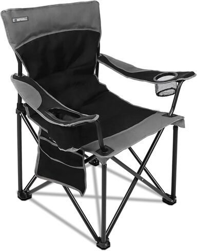 Oversized Portable Camping Chairs, Collapsible Outdoor Chairs with Pocket and Cup Holders, Carry Bag for Camping,Tailgates,Beach,and Sports in Kuwait