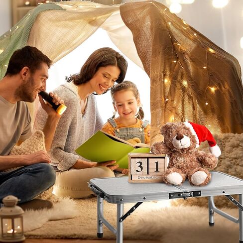 3 FT Folding Camping Table 2 Adjustable Heights Lightweight Aluminum Portable for Picnic, Beach BBQ, Cooking, Working Fold Up Dining Indoor & Outdoor Use in Saudi Arabia
