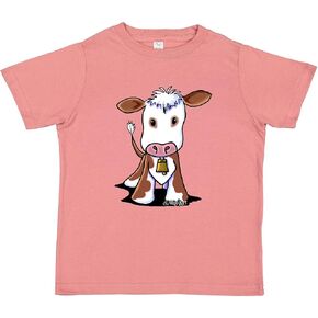 inktastic Little Brown Cow Toddler T-Shirt - KiniArt in Kuwait