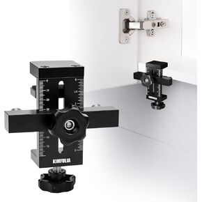 Adjustable Cabinet Door Mounting Jig - Universal Quick Edge Positioner Tool for Frameless & Face Frame Cabinets, Precision Installation Guide for Hinges & Door Alignment in Saudi Arabia