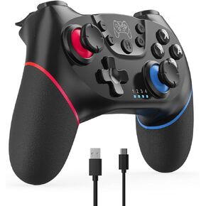 وحدة تحكم التبديل اللاسلكية CuleedTec، وحدة تحكم Switch Pro متوافقة مع Switch/Lite/OLED، لوحة تحكم عن بعد للتبديل مع جيروسكوب 6 محاور، محرك مزدوج، تنبيه وتوربو - إصدار جديد 2023 in Kuwait
