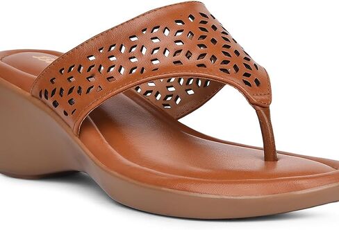 Bata Women's Rimini Thong Slippers | الكعب الأنيق الكعب الصنادل مع سرير القدم المبطن | فاصل إصبع القدم و wedge flip flop | زلة مريحة للعمل غير الرسمي | ملابس احتفالية ومساء in Kuwait