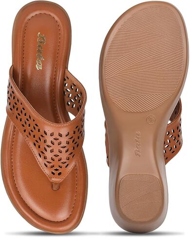 Bata Women's Rimini Thong Slippers | الكعب الأنيق الكعب الصنادل مع سرير القدم المبطن | فاصل إصبع القدم و wedge flip flop | زلة مريحة للعمل غير الرسمي | ملابس احتفالية ومساء in Kuwait
