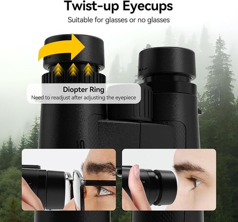 SVBONY Upgraded SV202 10x42 ED Binocular, Binoculars with Extra-Low Dispersion Objective Lenses for Birdwatching, BAK4 & FMC Optic System, 8°+Wide View Angle, IPX7 Waterproof for All-Weather Use in Saudi Arabia