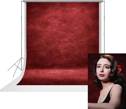 urctepics 8x10ft خلفية التصوير الفوتوغرافي الأحمر لصور الاستوديو ، قطع الرأس - قطعة قماش مهنية محترفة in Kuwait