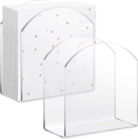 Patelai 8 Pack Crystal Acrylic حامل منديل صافٍ لجدول الحمام ورق الأنسجة من منشفة الضيوف يقف موزع مناديل رأسي لشرب الكوكتيل (ورقة مربعة) in Saudi Arabia