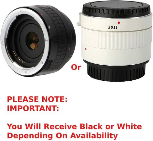 2X HD Optical Converter for Canon EF 75-300MM F/4-5.6 Makes Lens in to 150-600MM (Important: Black Or White Depending On Availability) in Saudi Arabia