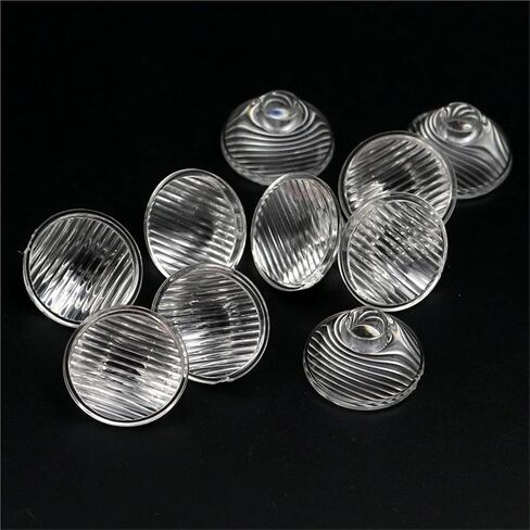 10pieces/Lot DIA20mm 5/10/15/30/45/60/90/120 درجة PMMA PMMA LENS HELECTOR TOLLIMATOR لـ 1W 3W 5W 5W LED DIODE LIGHT LAMP BLUB (السطح السلس ، 45 درجة) in Kuwait