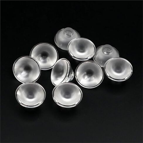 10pieces/Lot DIA20mm 5/10/15/30/45/60/90/120 درجة PMMA PMMA LENS HELECTOR TOLLIMATOR لـ 1W 3W 5W 5W LED DIODE LIGHT LAMP BLUB (السطح السلس ، 45 درجة) in Kuwait