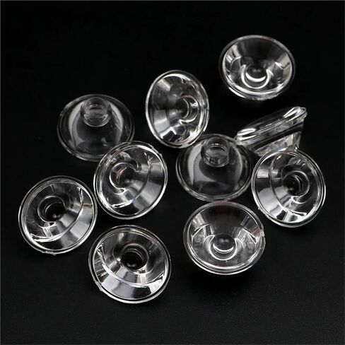 10pieces/Lot DIA20mm 5/10/15/30/45/60/90/120 درجة PMMA PMMA LENS HELECTOR TOLLIMATOR لـ 1W 3W 5W 5W LED DIODE LIGHT LAMP BLUB (السطح السلس ، 45 درجة) in Kuwait