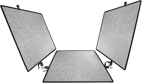 PROAIM CUBE TRIO-Reibector W لوحات عاكس فضية/بيضاء قابلة للانعكاس. للصور والأزياء والجمال التصوير الفوتوغرافي. 360 ° تعديل اللوحة وتناسب 5/8 "المدرجات. in Saudi Arabia
