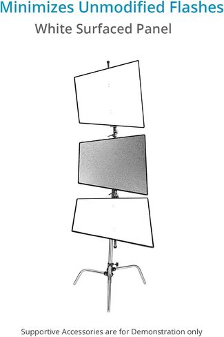 PROAIM CUBE TRIO-Reibector W لوحات عاكس فضية/بيضاء قابلة للانعكاس. للصور والأزياء والجمال التصوير الفوتوغرافي. 360 ° تعديل اللوحة وتناسب 5/8 "المدرجات. in Saudi Arabia