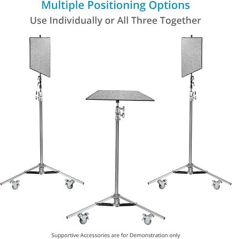 PROAIM CUBE TRIO-Reibector W لوحات عاكس فضية/بيضاء قابلة للانعكاس. للصور والأزياء والجمال التصوير الفوتوغرافي. 360 ° تعديل اللوحة وتناسب 5/8 "المدرجات. in Saudi Arabia