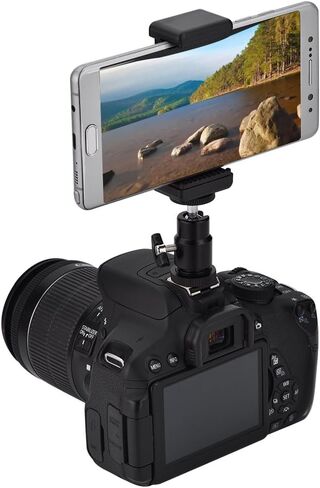 Metal Hot Shoe Mount - رأس كرة دوار 360 درجة مع 1/4 بوصة لكاميرات DSLR ، فلاش/فلاش/خفيفة عالمية لإكسسوارات التصوير الفوتوغرافي in Saudi Arabia