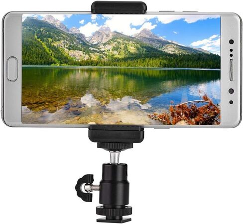 Metal Hot Shoe Mount - رأس كرة دوار 360 درجة مع 1/4 بوصة لكاميرات DSLR ، فلاش/فلاش/خفيفة عالمية لإكسسوارات التصوير الفوتوغرافي in Saudi Arabia