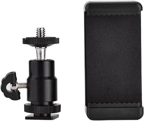 Metal Hot Shoe Mount - رأس كرة دوار 360 درجة مع 1/4 بوصة لكاميرات DSLR ، فلاش/فلاش/خفيفة عالمية لإكسسوارات التصوير الفوتوغرافي in Saudi Arabia