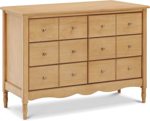 Namesake Liberty 6-Drawer Dresser in Honey, Fully Assembled, Greenguard Gold Certified, Smooth Glide, Adult and Child Nursery Dresser, Vintage/Apothecary Design in Kuwait
