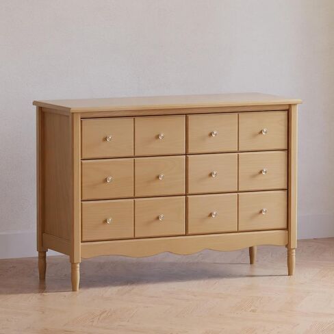 Namesake Liberty 6-Drawer Dresser in Honey, Fully Assembled, Greenguard Gold Certified, Smooth Glide, Adult and Child Nursery Dresser, Vintage/Apothecary Design in Kuwait