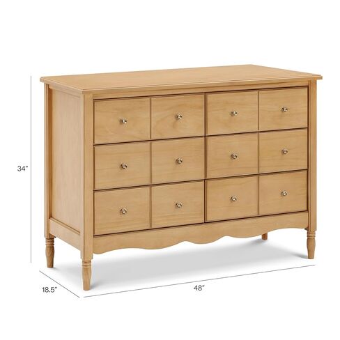 Namesake Liberty 6-Drawer Dresser in Honey, Fully Assembled, Greenguard Gold Certified, Smooth Glide, Adult and Child Nursery Dresser, Vintage/Apothecary Design in Kuwait